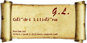 Gödri Liliána névjegykártya
